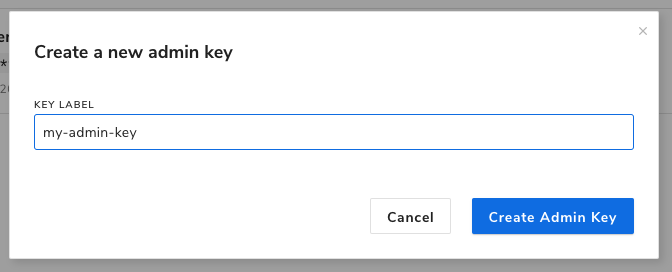 Name an admin API key